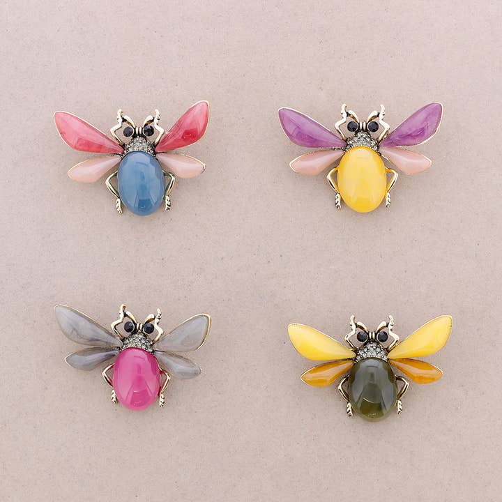 La Cuerda De Sol – wholesale Brooch – RESIN CRYSTAL INSECT BROOCH