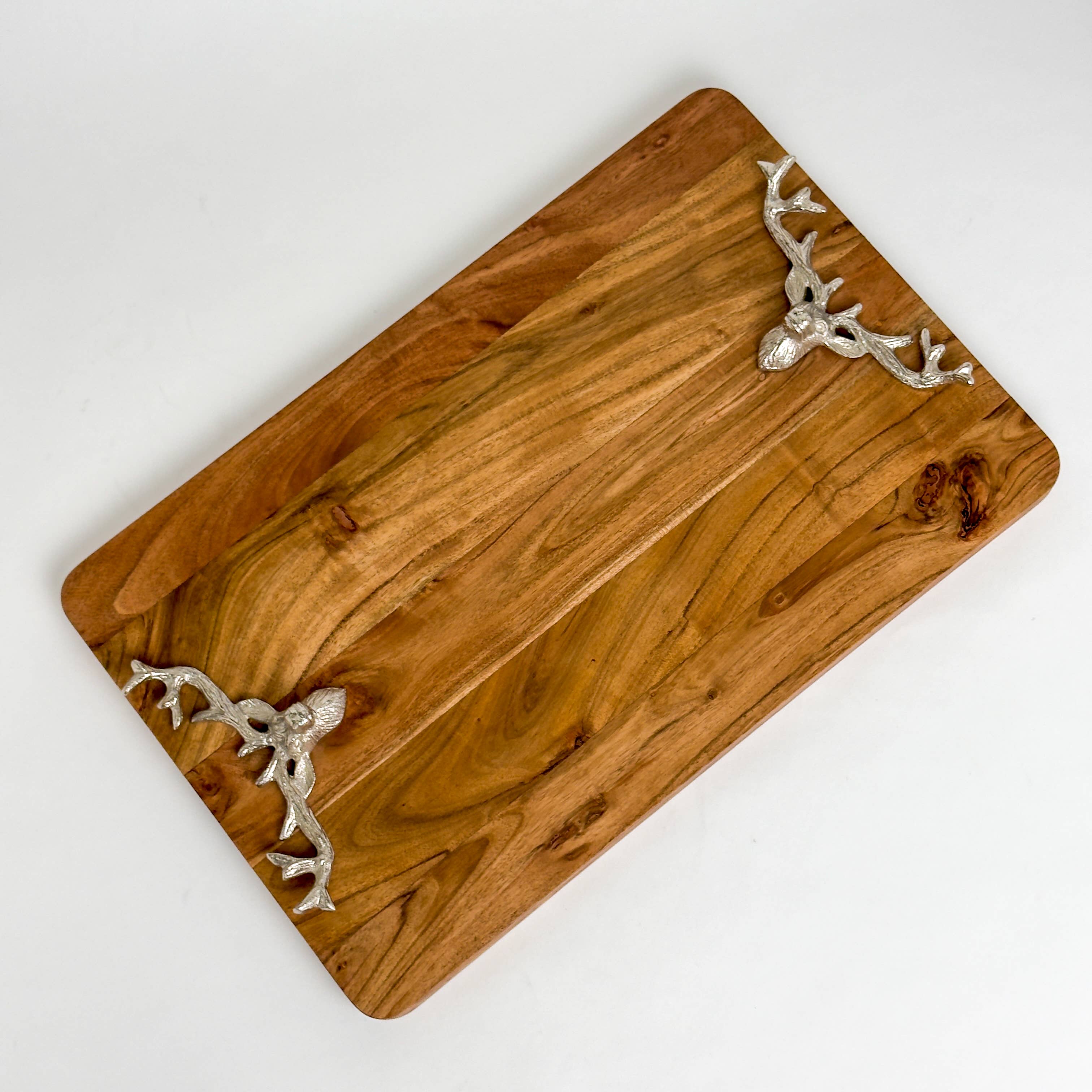 India Handicrafts Inc - Vente Décorations de table - Plateau en bois rectangulaire ReinDeer4