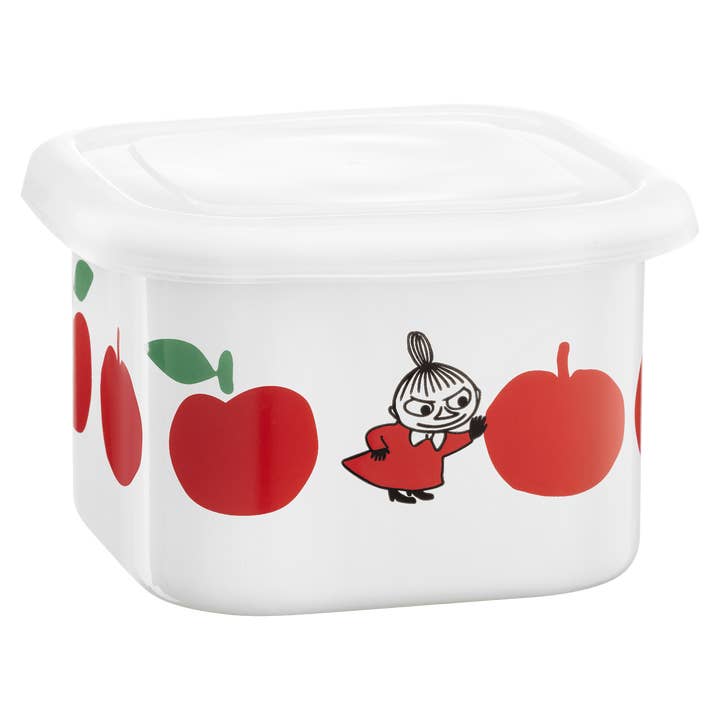 Tarro de esmalte de los Mumins con tapa Joyful Apples 0,67L para venta al por mayor de Dsignhouse