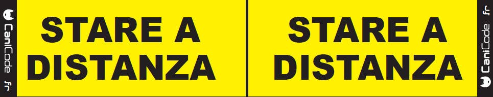 AniCode - Wholesale Pet Collar Charm - Dog - Scratch front/back CaniCode® KEEP YOUR DISTANCE4