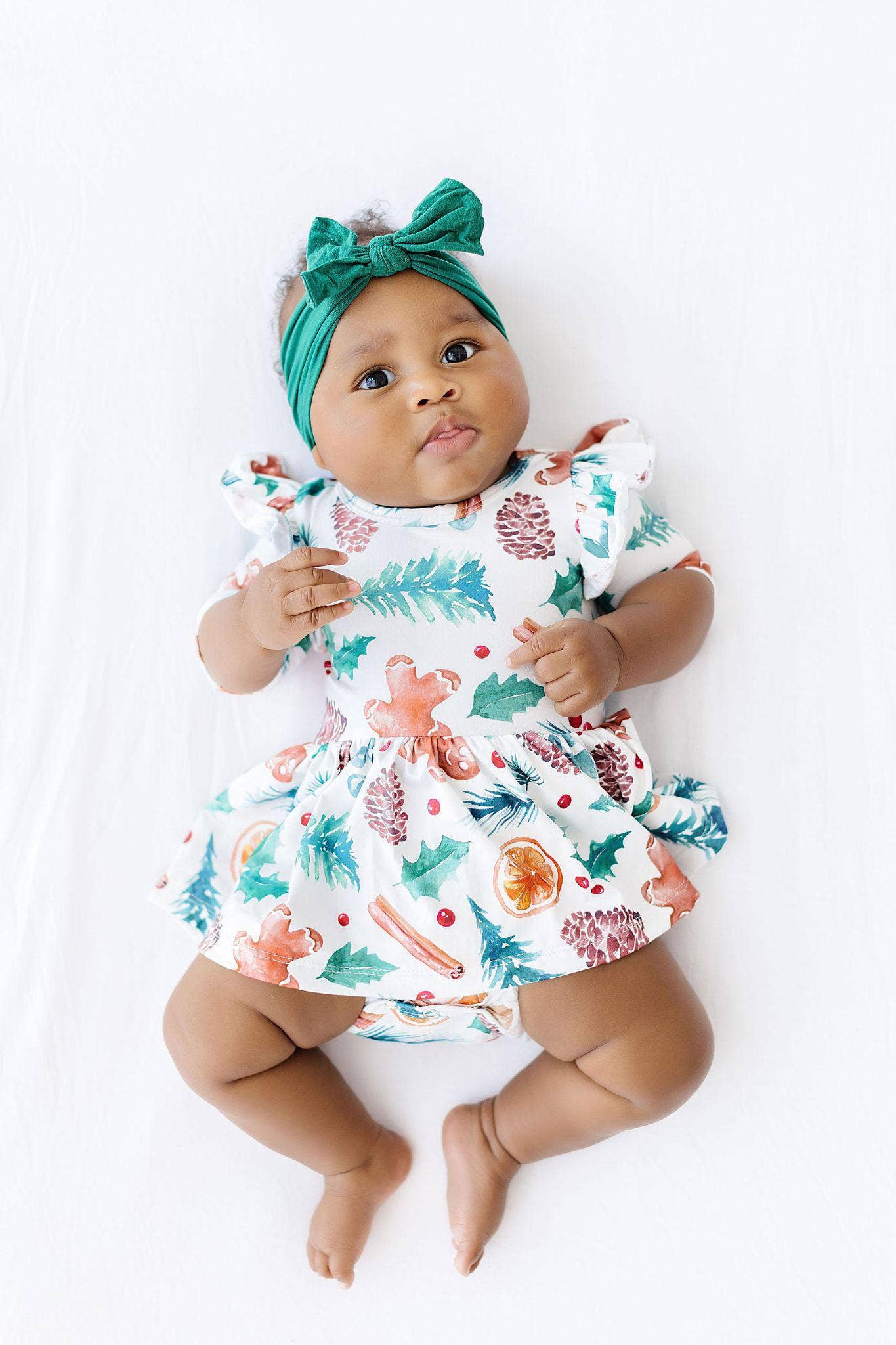 Mila & Rose - Wholesale Bodysuit (Non-Footed) - Baby - Classic Christmas Twirl Flutter Bodysuit1