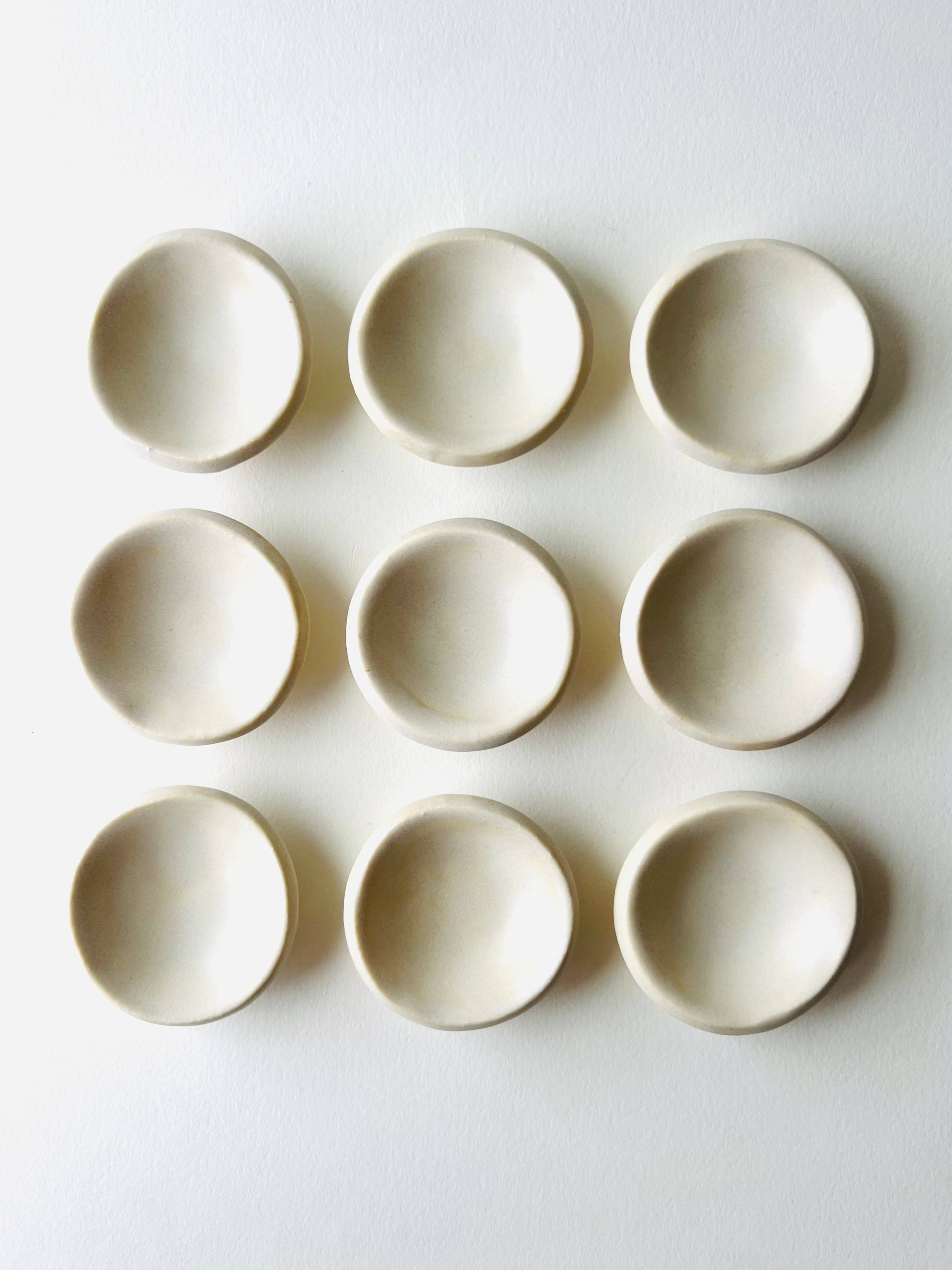 MoonMoon Ceramics - Wholesale Jewelry Dish - Matte White Tiny Ring Dish4