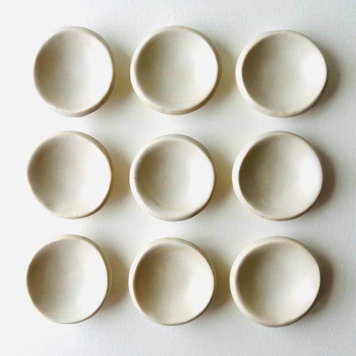 MoonMoon Ceramics - Wholesale Jewelry Dish - Matte White Tiny Ring Dish4