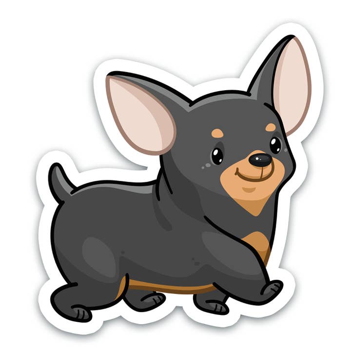 Autocollant Chihuahua | Autocollants pour chiens mignons pour propriétaires d'animaux pour la vente par Vancity Stickers