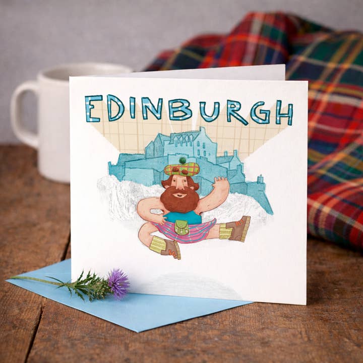 Edinburgh Castle - Schottische Grußkarte - Schottland Touristenattraktion für den Großhandel von The Grey Earl