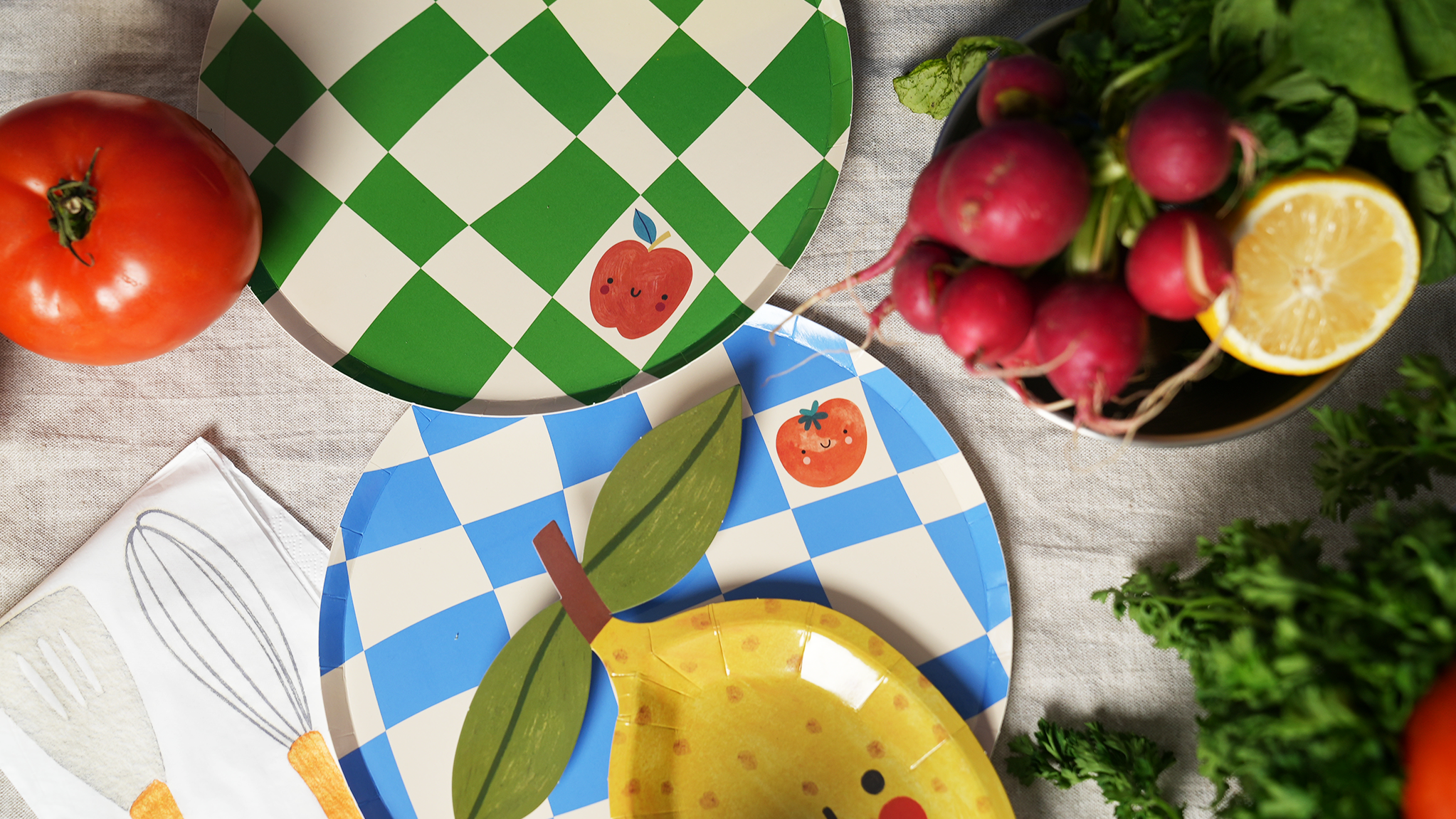 POP Party Supplies, LLC - Wholesale Disposable Plate - Checkered Dinner Paper Plates (x12) - Little Chef Collection8