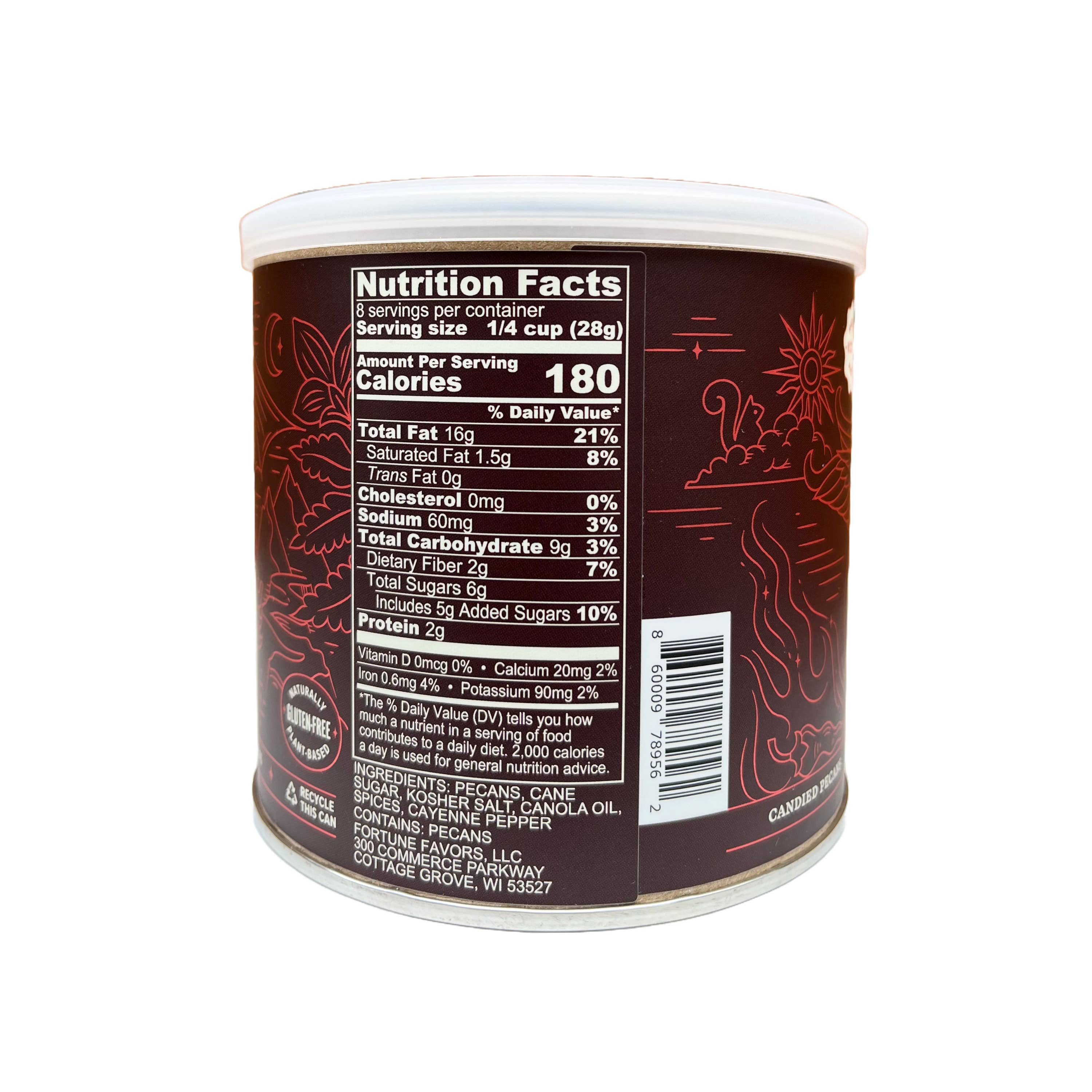 Fortune Favors - Wholesale Nuts - 8oz Fortune Favors The Spicy Candied Pecans11