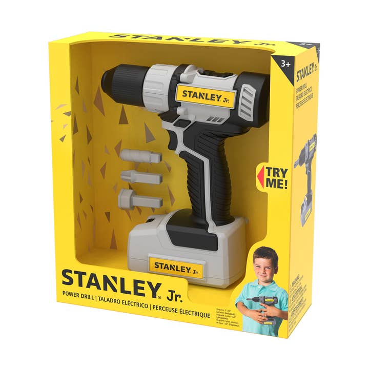 Red Toolbox Stanley Jr. Power Drill for wholesale by Toysmith
