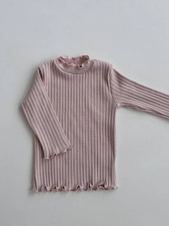 Toddler Kids Cherry Ribbed Long Sleeve Top for wholesale by Jill Marie Boutique