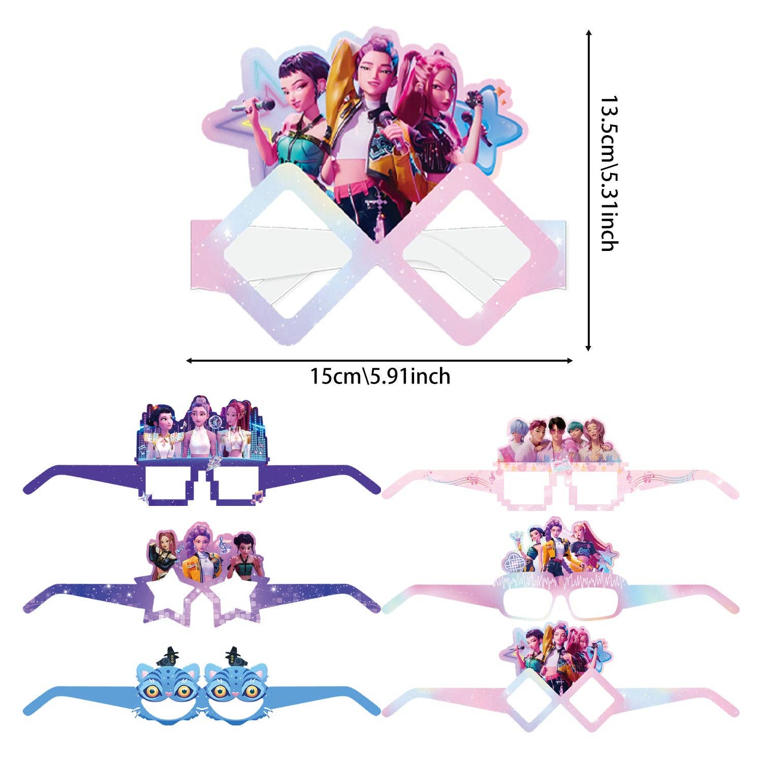 Auraquise - Wholesale Disposable Tableware Pack - Demon Hunters & Saga Boy Band Birthday Party Supplies – Themed Tableware and Decorations13