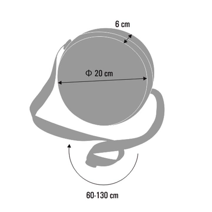 IngrossoBertoni by INCI Srl - Vente Sac à bandoulière – femme - Sac pour tambourin en feutre Nirvana Bertoni Twist Line