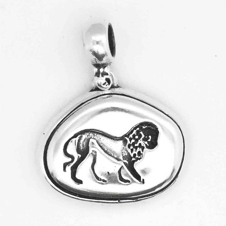 Lion Pendant on Sterling Silver 925 oxidized for wholesale by RAFAEL SANTAROSA