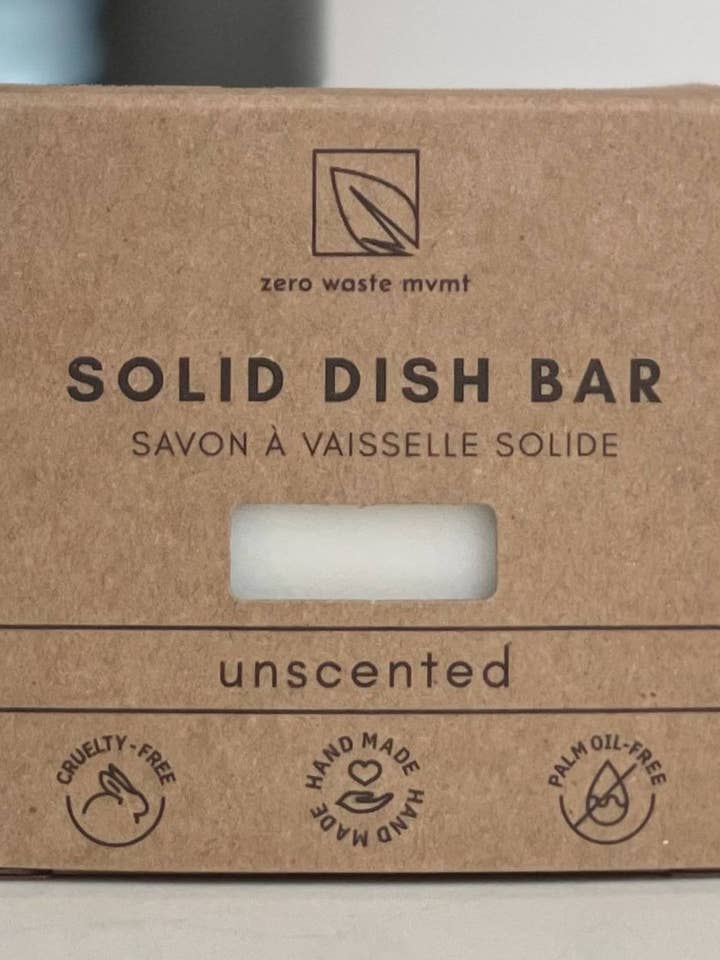 Pain de savon à vaisselle solide | Non parfumé | Vegan, biologique, zéro déchet pour la vente par Zero Waste MVMT