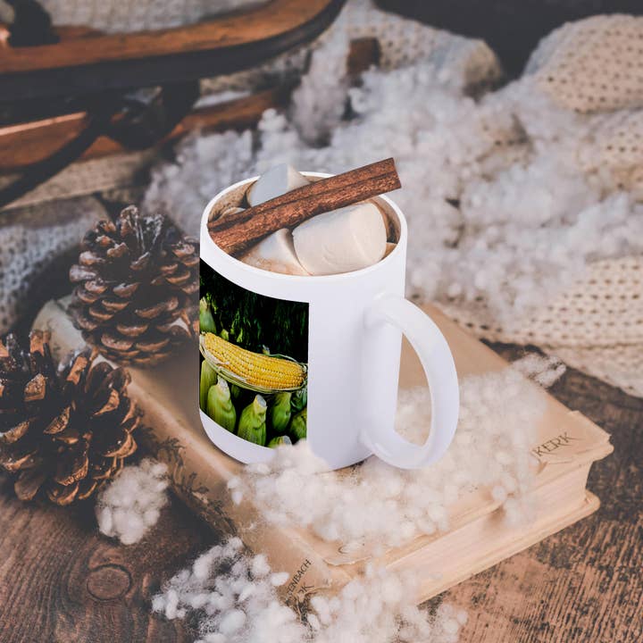 3dRose - Wholesale Coffee Mug - 3dRose, Corn cobs and green vegetables, Mug11