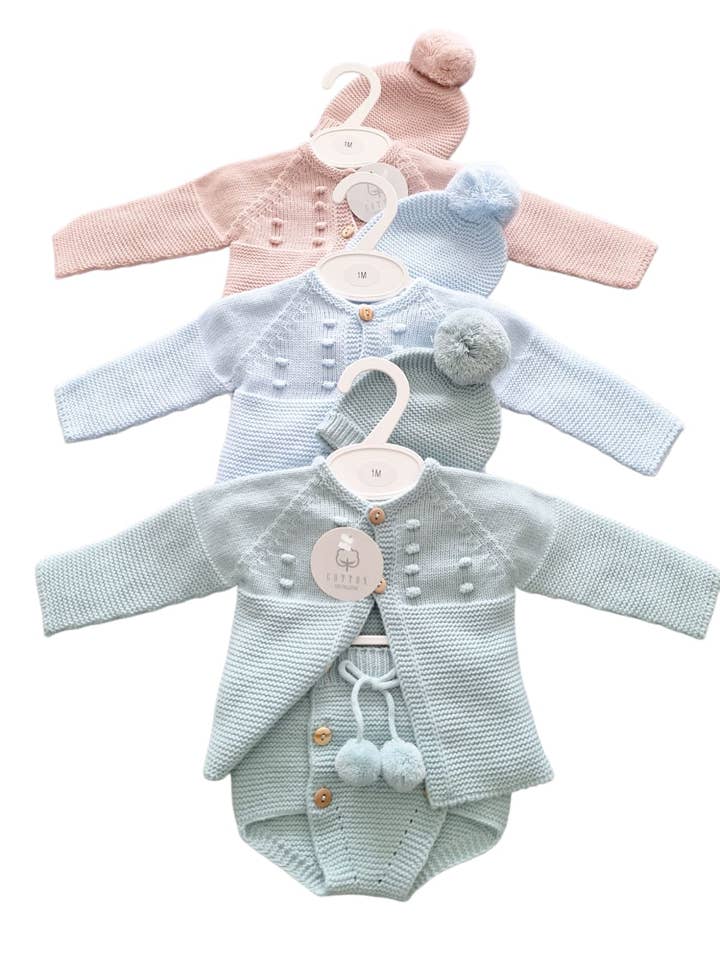 Cotton Socks - Wholesale Lounge Set - Maternity - Ref:350 Knit Set 3 pieces (Autumn / Winter)
