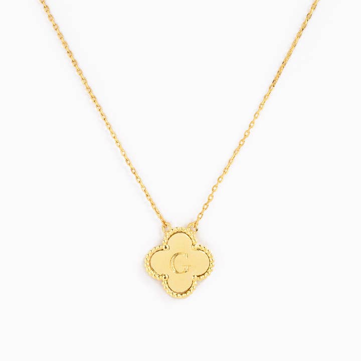 Sessori - Wholesale Pendant/Charm Necklace - Clover Letter Initial Pendant Necklace3