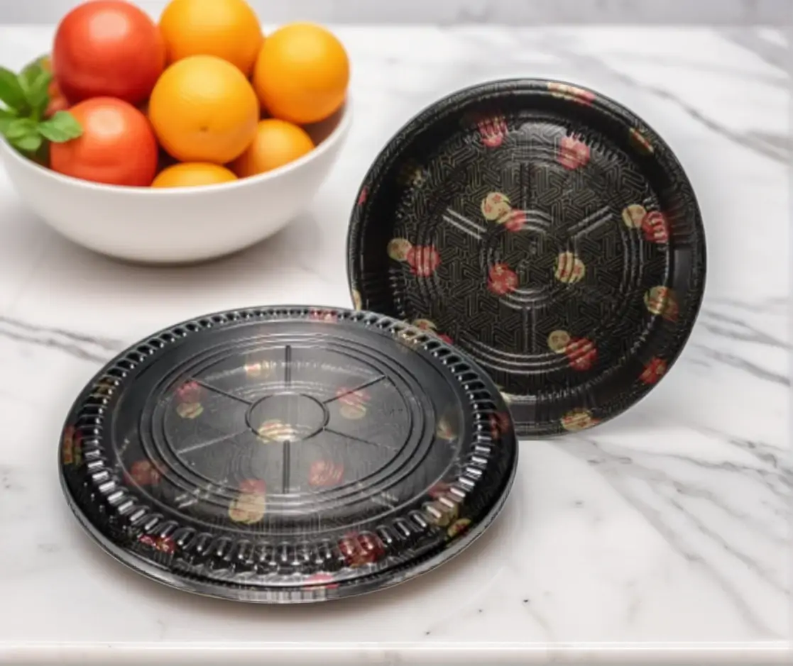 GW Restaurant Supplies - Venta al por mayor Juegos de herramientas - Contenedor Redondo Circular para Sushi, 100 Unidades, Bandeja para Sushi1