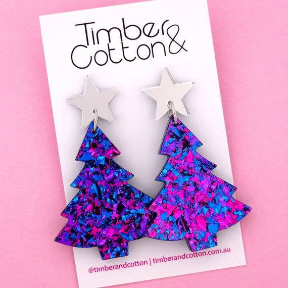 Girlfetti - Wholesale Dangle Earrings - Christmas Tree Acrylic Dangle Earrings18