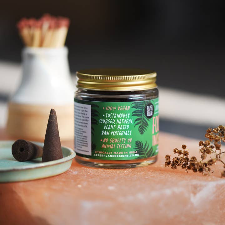 Paper Plane - Wholesale Incense - Focus Incense Jar of Incense Cones - plant based, vegan