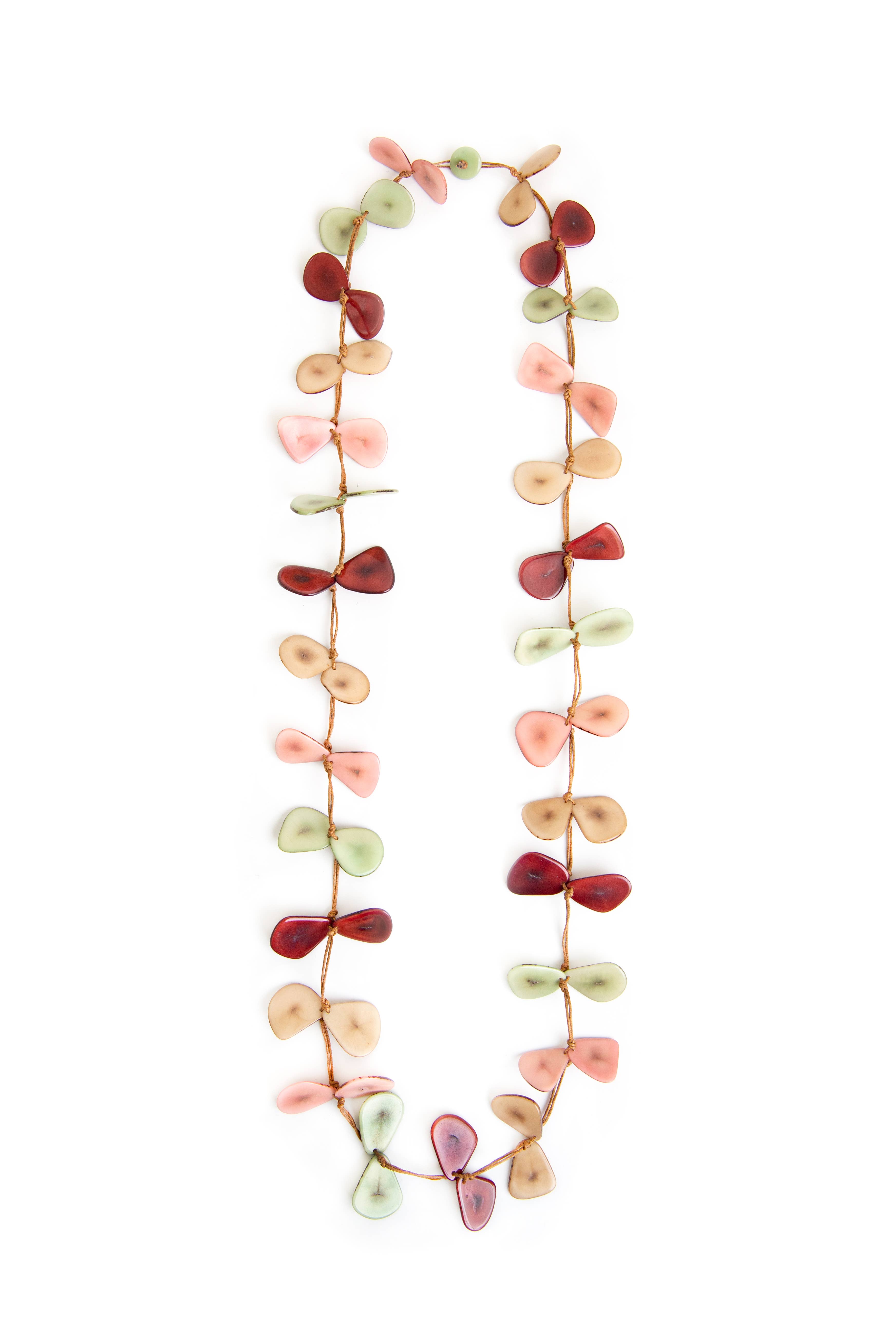 Organic Tagua Jewelry – Engroshandel Perlehalskæde – Tagua halskæde med tynde skiver1