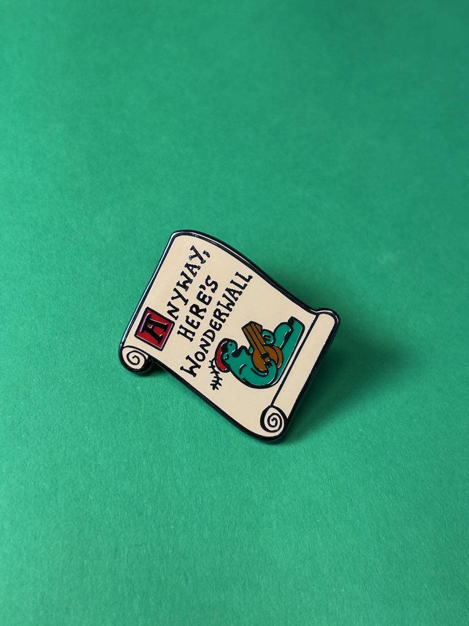 2B Or Not 2B - Wholesale Lapel Pin/Button - Wonderwall Frog Lute Jester Enamel Pin3