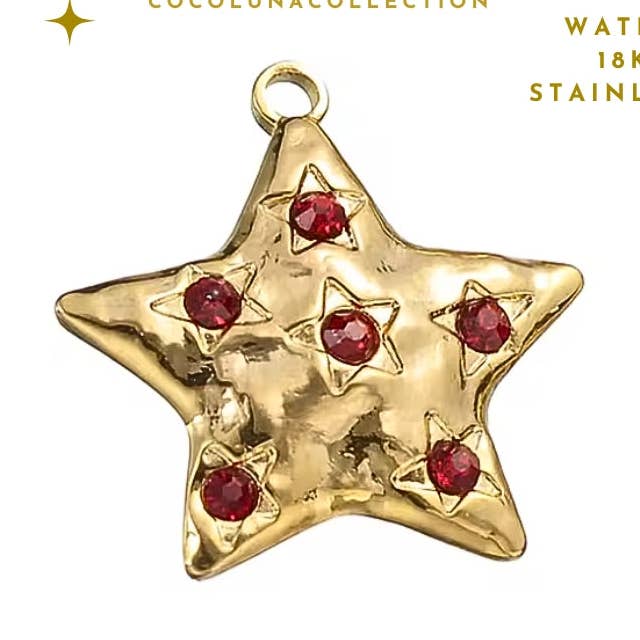 Shining Star Red Crystal | Charms for wholesale by Coco Luna Collection