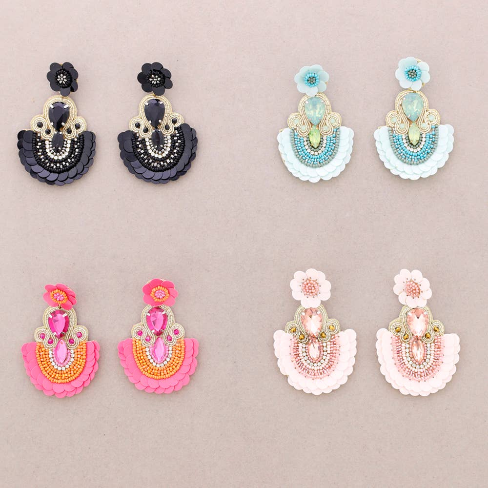 Sonata - Wholesale Dangle Earrings - SEQUIN BEADS EARRINGS4