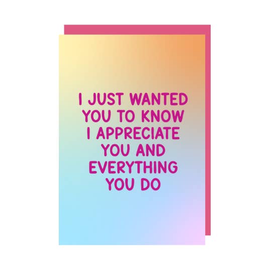 Carte de vœux "Je vous apprécie et tout ce que vous faites" pour la vente par Fluffmallow (Custom duties for USA are pre-paid by us)