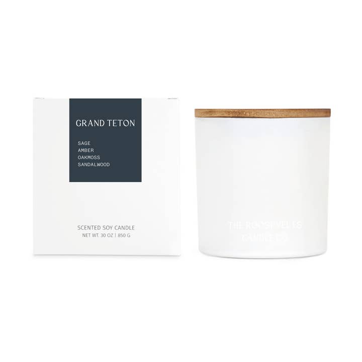 Vela Parque Nacional Grand Teton de 30 oz para venta al por mayor de The Roosevelts Candle Co
