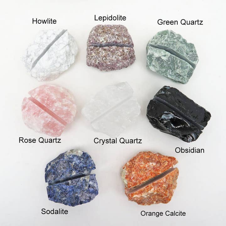 Rock Paradise - Wholesale Business Card Holder - Natural Stone Crystal Business Card Holder - Large