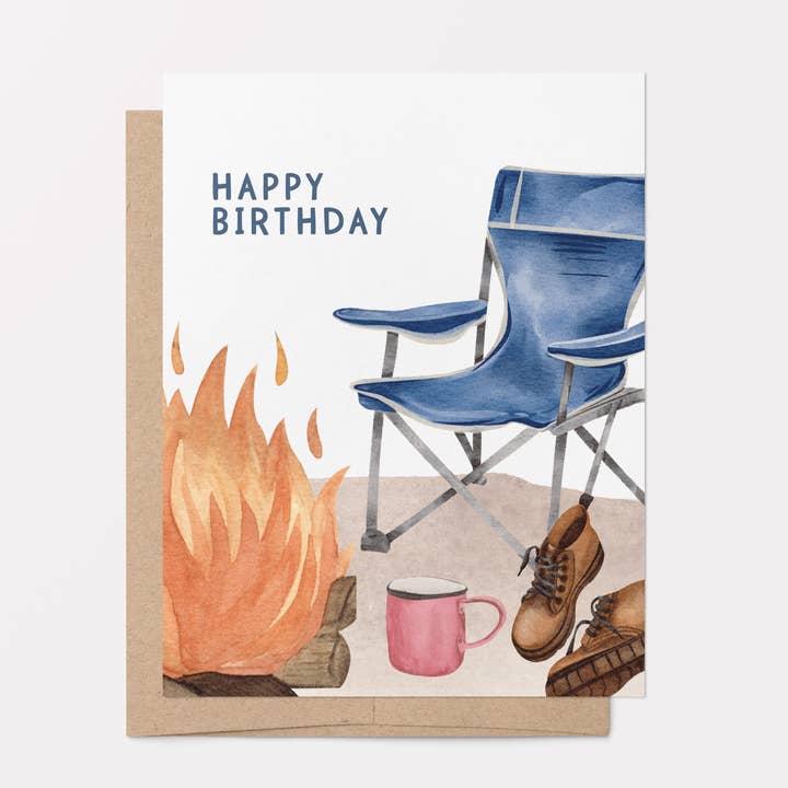 Birthday – Campfire Birthday Greeting Card for wholesale by Goodly Press | Modern Cards for Life’s Real Moments
