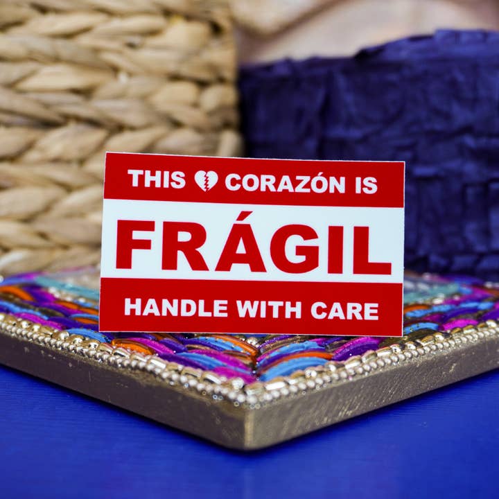 Erica Alfaro Designs - Wholesale Sticker - This Corazon is Frágil Vinyl Sticker1