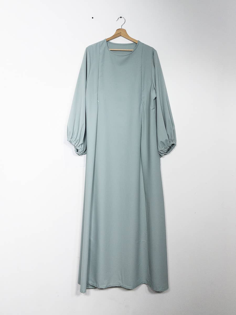 IDEAL OUTFIT - Wholesale Nursing Dress - Maternity - Medina silk nursing abaya with zip opening 2508PK23