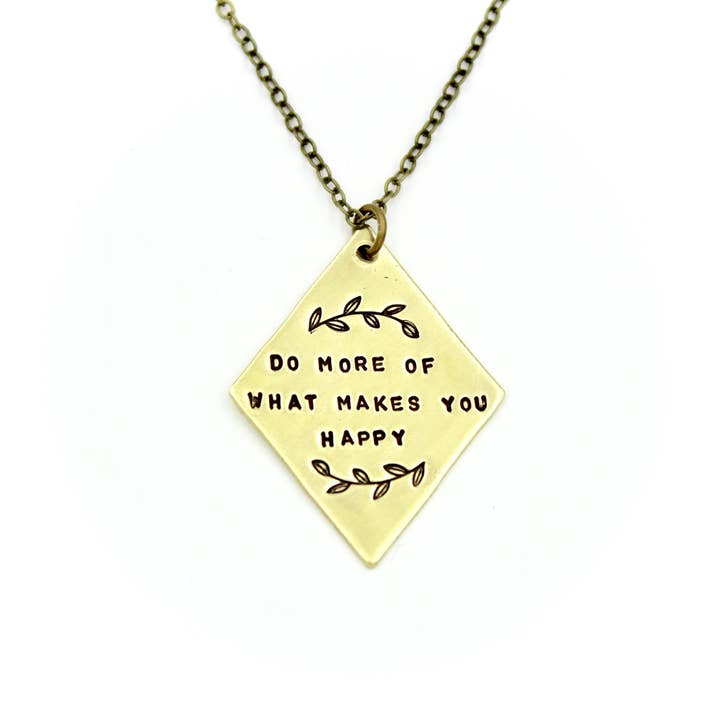 'Do More of What Makes You Happy' Necklace for wholesale by Carruthers Jewelry