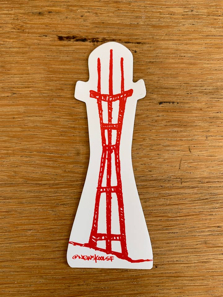 Adhesivo San Francisco Sutro Tower para venta al por mayor de New Skool