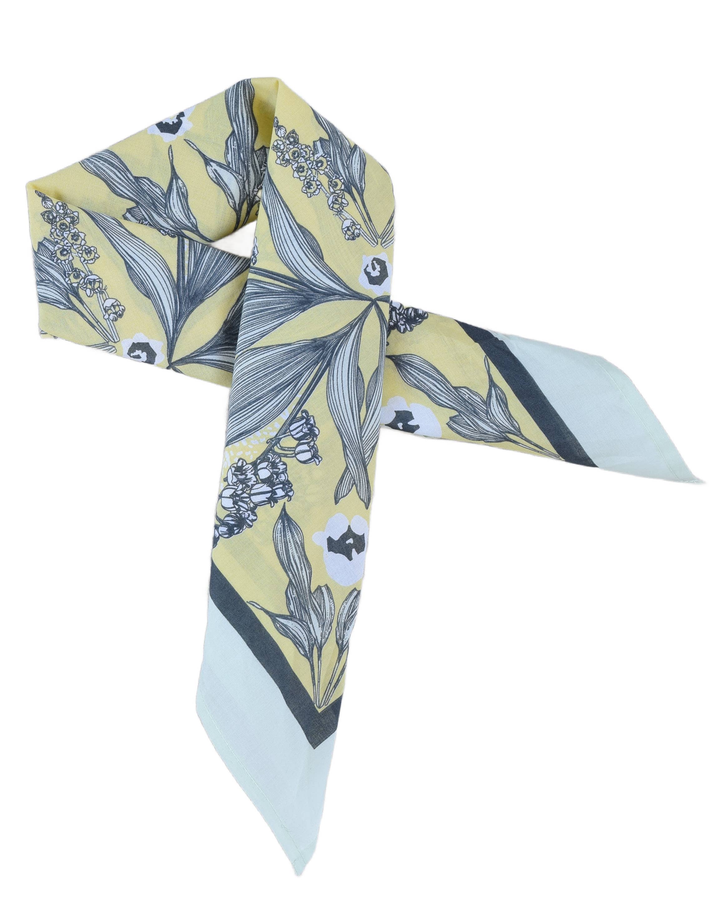 Hearth and Harrow - Wholesale Bandana - Women's - Lily of the Valley Bandana - 100% Cotton - Green - Botanical7