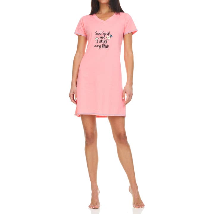 V Neck Nightshirt T411 for wholesale by René Rofé