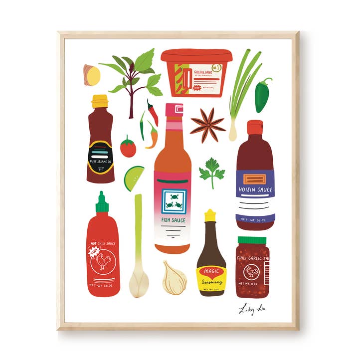 Impression d'art saveurs asiatiques pour la vente par Happy Little Paper Co