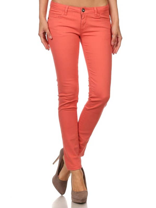 Bagel - Vente Jean – femme - Pantalon skinny taille mi-haute uni3