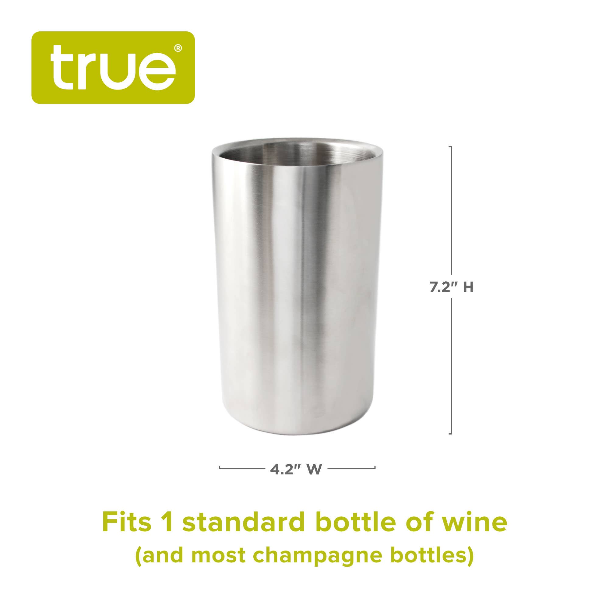 TRUE - Wholesale Wine Bucket - Palisade Double Wall Polished Stainless Steel Wine Chiller5