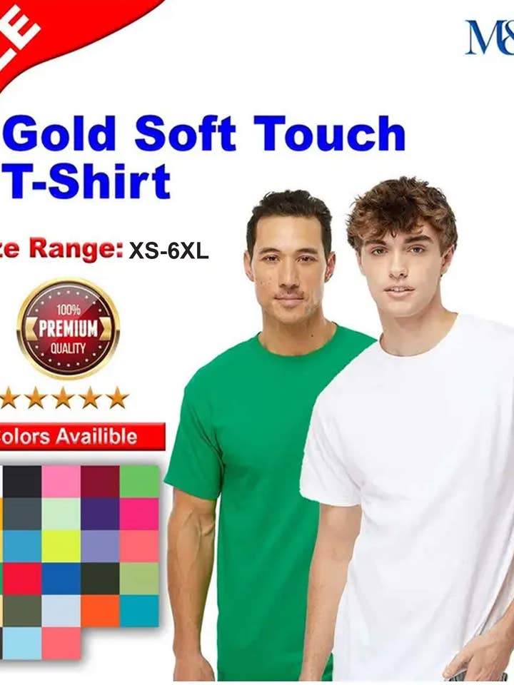 Gold Soft Touch T-Shirt for wholesale by Radyan