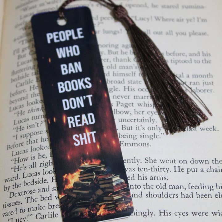 Personas que prohíben los libros//Metal Bookmark para venta al por mayor de Raven Design