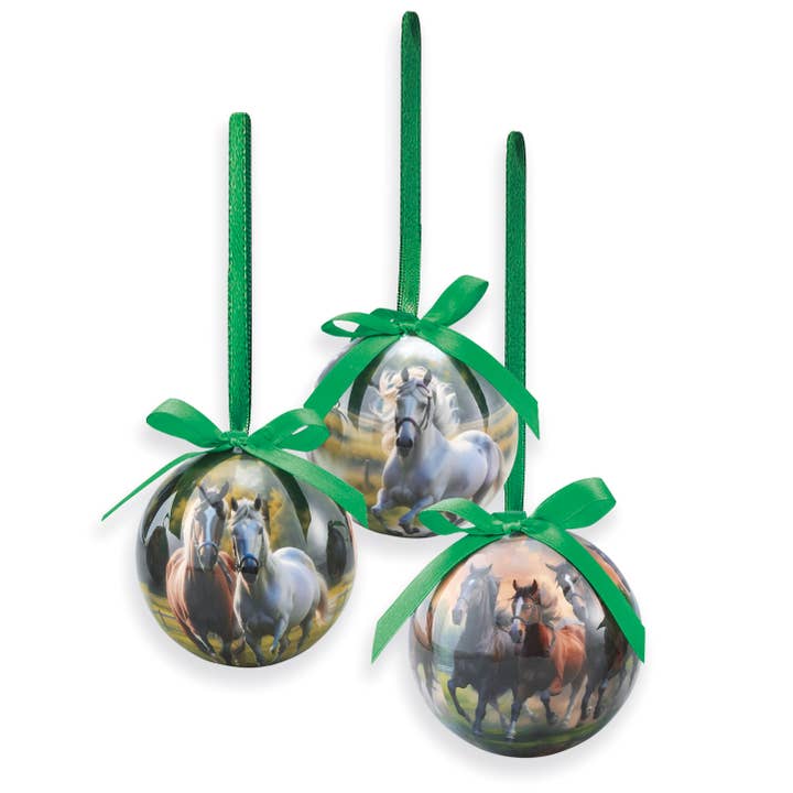 Free Run Horse Ornaments- Set of 6 for wholesale by Back in the Saddle