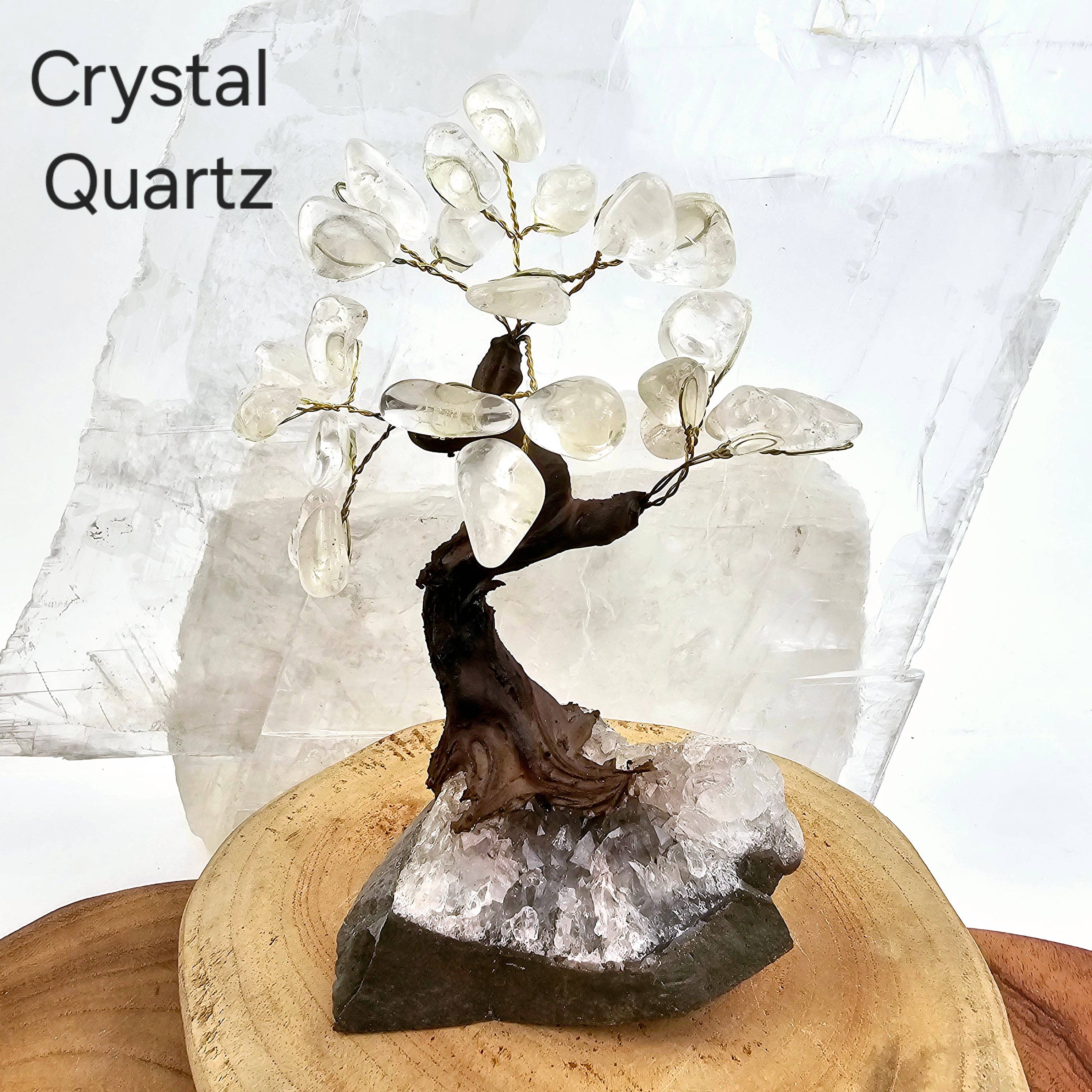 Rock Paradise - Wholesale Spiritual Stone/Crystal - Tumbled Gemstone Tree with Amethyst Crystal Base2