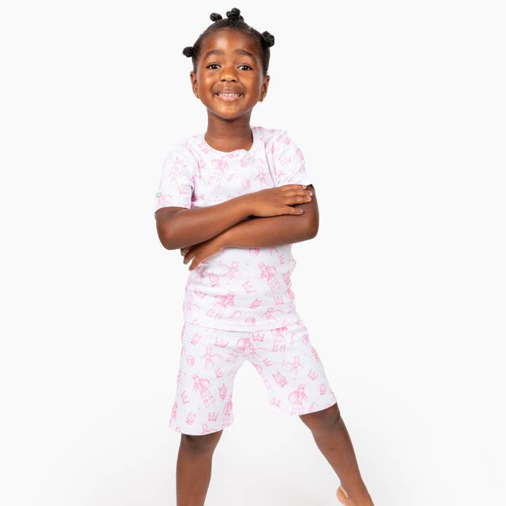Holy Pals - Vente Haut et bas de pyjama – enfant - Ensemble pyjama rose David & Goliath