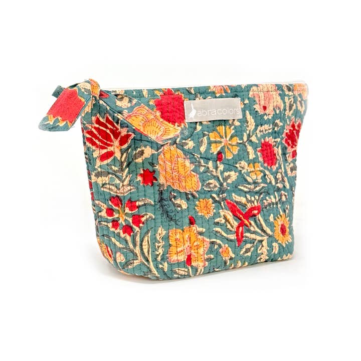 ABRACOLORS - Wholesale Pouch - Women's - Green flower bag1