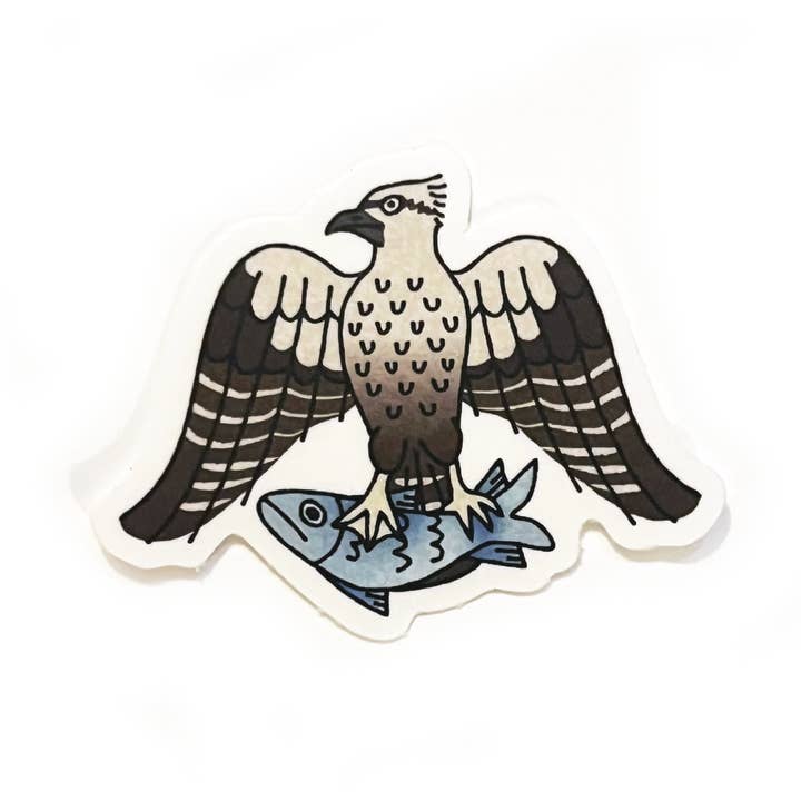 Medieval Osprey 2.5" Matte Vinyl Sticker for wholesale by Sel Gerosa Design
