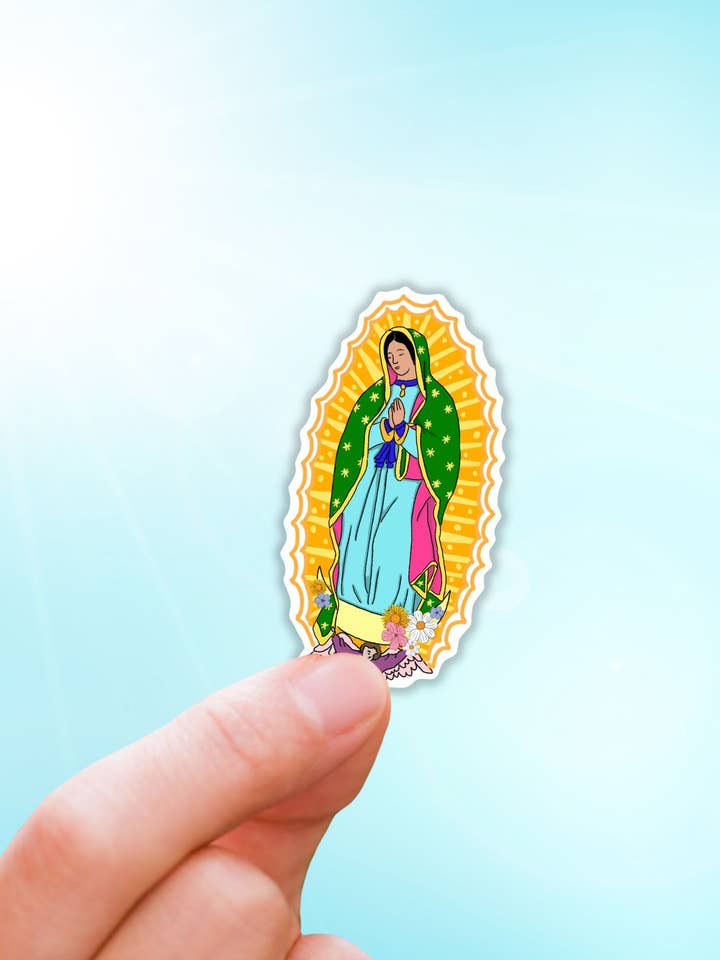 Wasserfester Aufkleber „Virgin Mary Latina“ für den Großhandel von Lalatina Shop
