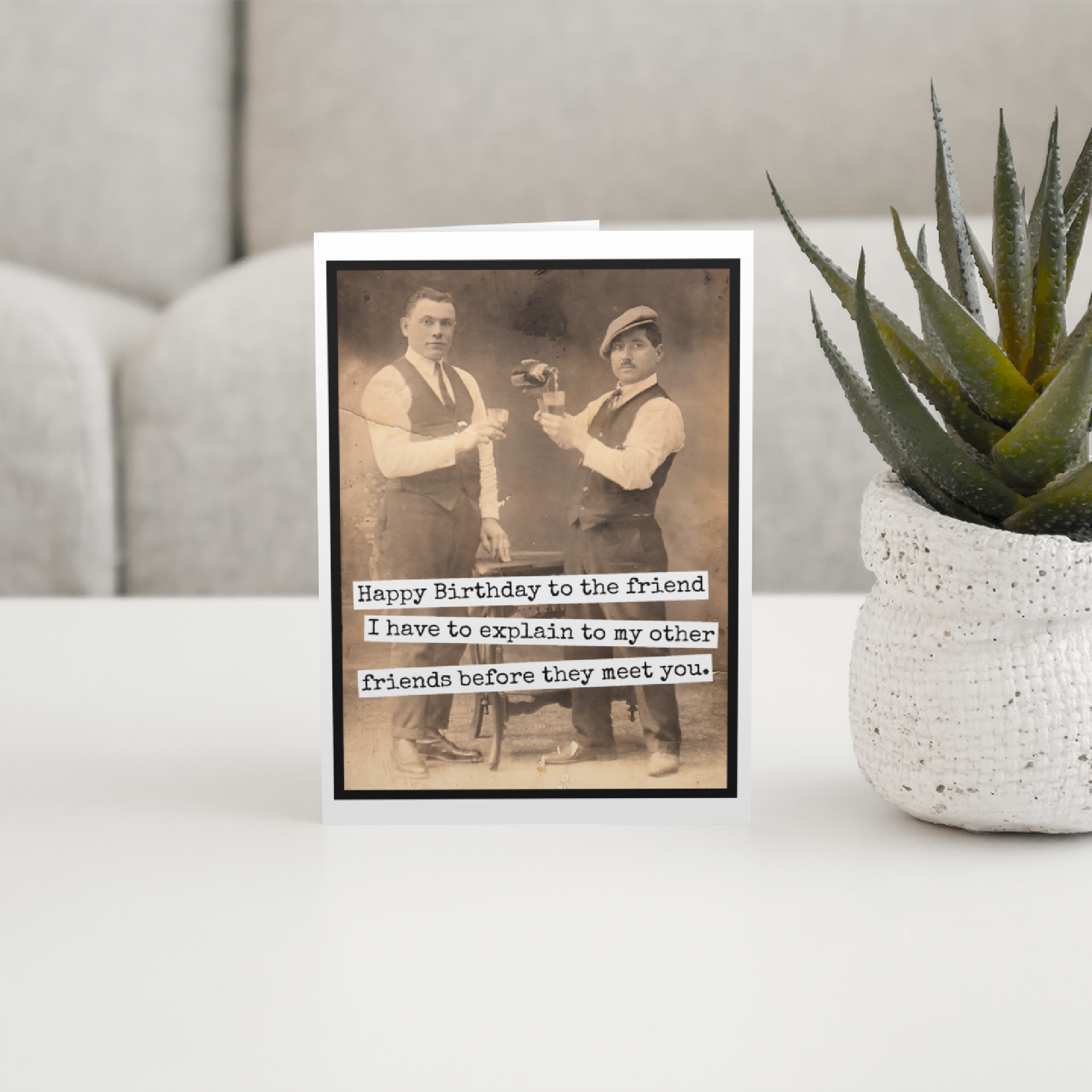 Raven's Rest Studio - Vendita all'ingrosso Biglietti di auguri - Biglietto di compleanno divertente per uomo. Al amico a cui devo spiegare2