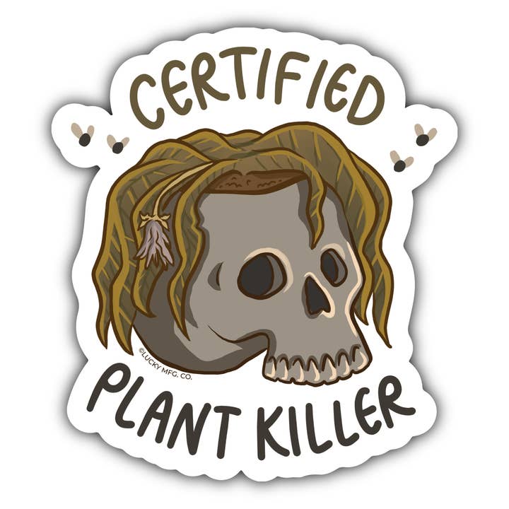 Certified Plant Killer Vinyl Sticker for wholesale by Lucky Mfg. Co.